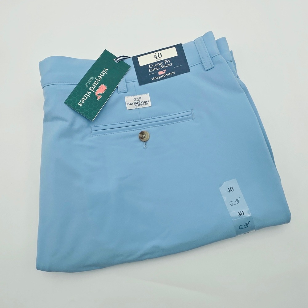 Vineyard Vines Men's 40 Golf Links Chino Shorts Jake Blue Classic Fit NWT
